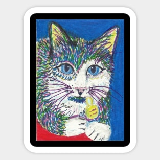 colorful cat Sticker